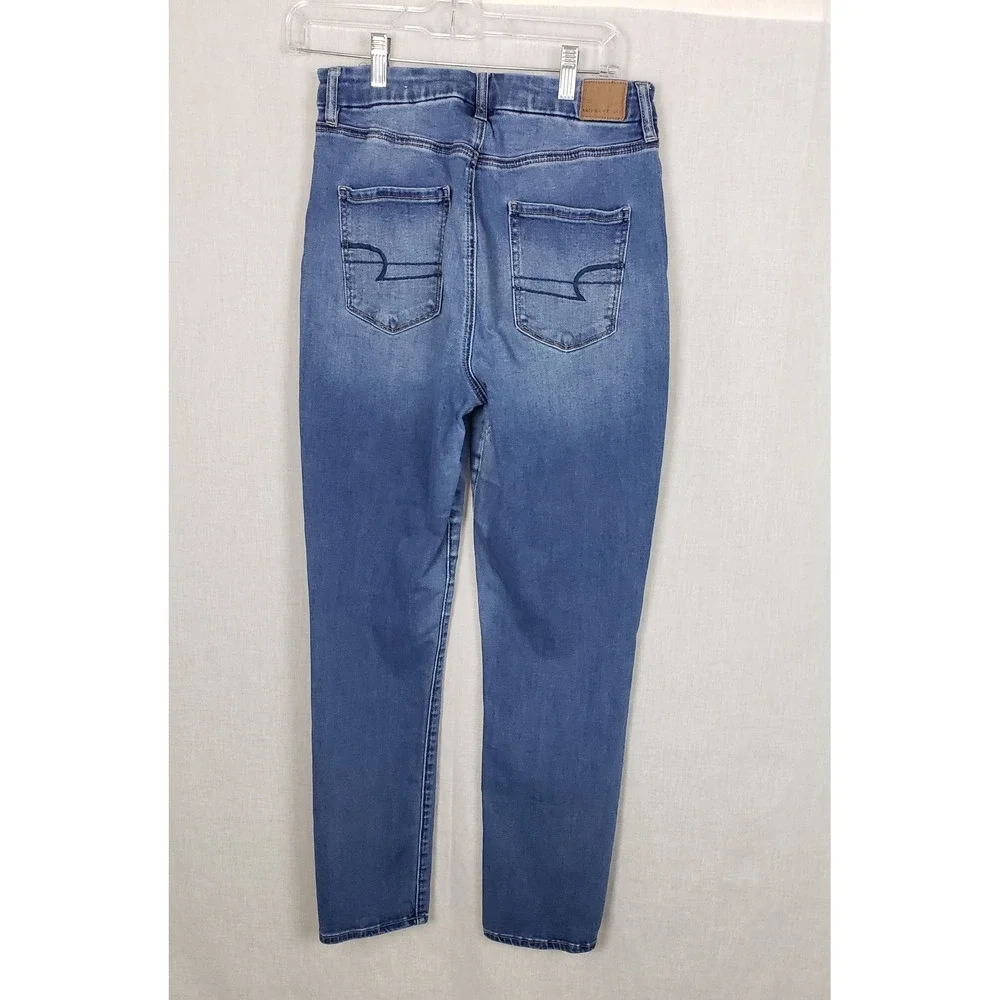 American Eagle Outfitters Curvy Hi Rise Skinny Jeans Medium Wash Size 10 Regular